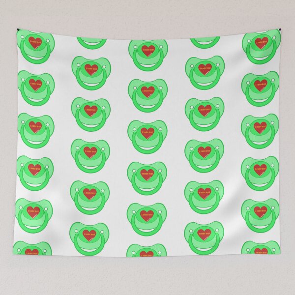 Item preview, Baby agere pacifier green a tender heart designed and sold by mikistudio.