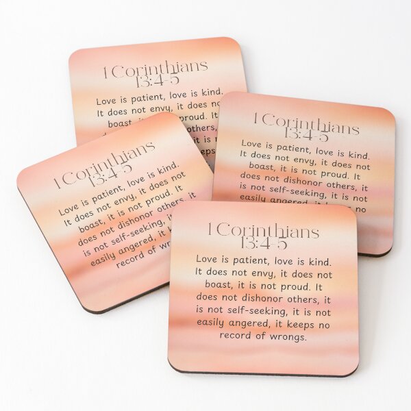 Item preview, 1 Corinthians 13:4-5 Christian Bible Verse Art designed and sold by Our Bible Journey.