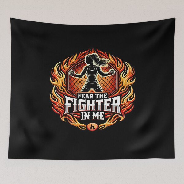 Item preview, Fear the Fighter in Me - Empowering MMA Female Design designed and sold by BlankCanvasHaHa.