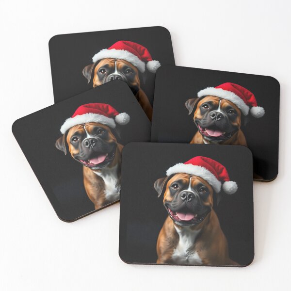 Item preview, Merry Christmas Boxer with Santa hat  designed and sold by Kaleddis.