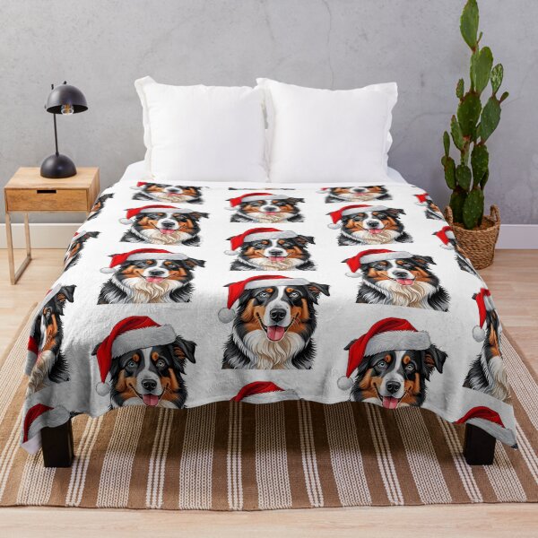 Item preview, Blue eyed Aussie in Santa hat designed and sold by Catherine Harrison.