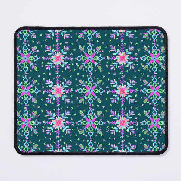Item preview, Colorful Snowflakes on Dark Blue designed and sold by MitaDreamDesign.