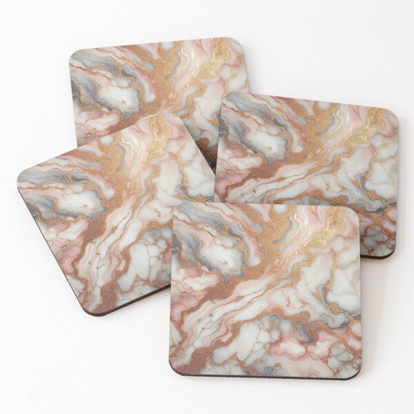 Item preview, Pink Marble Artwork with Gold Detail Texture designed and sold by maulaniism.