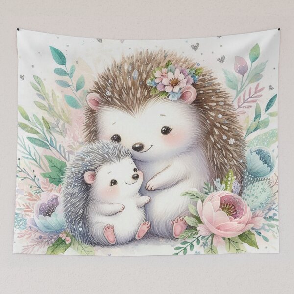 Item preview, Storybook Woodland Babies Hedgehog Love designed and sold by J-CCreations.