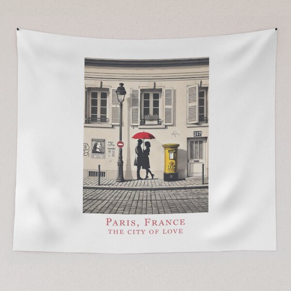 Item preview, Vintage Minimal Retro Travel Poster – Paris, City of Love - France designed and sold by pod24.