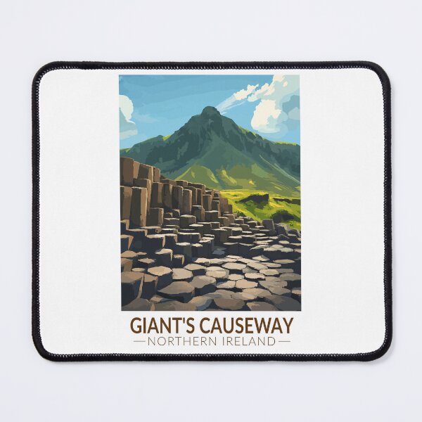 Item preview, Giant's Causeway Northern Ireland Illustration Travel Art Vintage designed and sold by KrisSidDesigns.