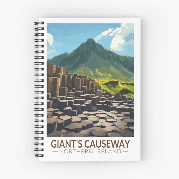Item preview, Giant's Causeway Northern Ireland Illustration Travel Art Vintage designed and sold by KrisSidDesigns.