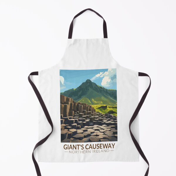 Item preview, Giant's Causeway Northern Ireland Illustration Travel Art Vintage designed and sold by KrisSidDesigns.