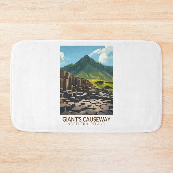 Item preview, Giant's Causeway Northern Ireland Illustration Travel Art Vintage designed and sold by KrisSidDesigns.