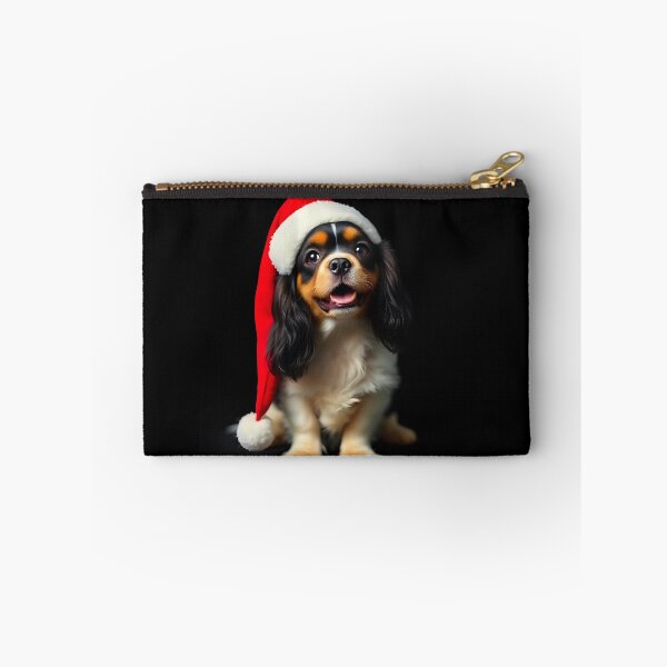 Item preview, Merry Christmas Cavalier King Charles Spaniel with Santa hat  designed and sold by Kaleddis.