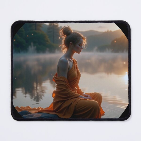 Item preview, Just Sit - Zen Woman Meditating # 2 designed and sold by Second Draft Visuals.