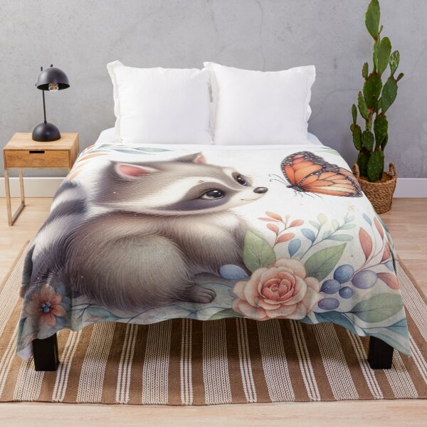 Item preview, Storybook Woodland Babies Raccoon And Butterfly designed and sold by J-CCreations.