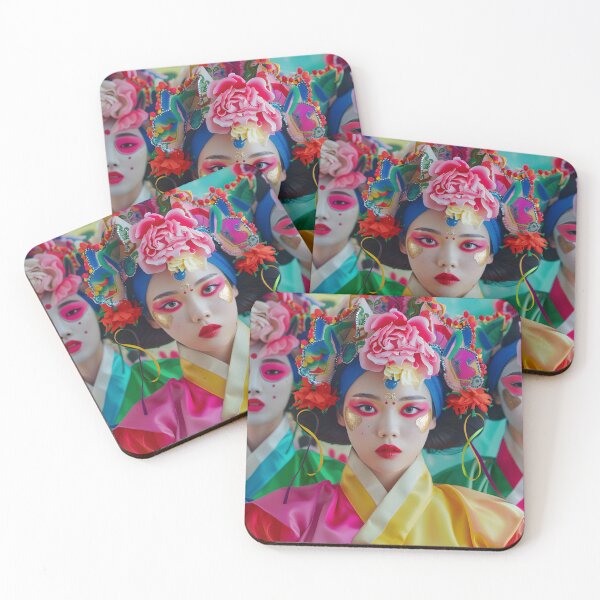 Item preview, Vibrant traditional attire with floral headpieces designed and sold by Artessie.