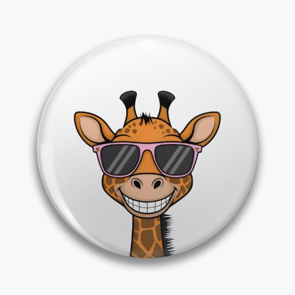 Item preview, Smiling Giraffe with Sunglasses - Giraffe - orange designed and sold by Pastel-Pulse.