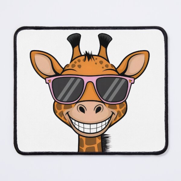 Item preview, Smiling Giraffe with Sunglasses - Giraffe - orange designed and sold by Pastel-Pulse.
