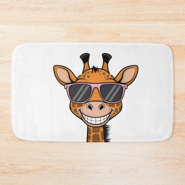 Item preview, Smiling Giraffe with Sunglasses - Giraffe - orange designed and sold by Pastel-Pulse.