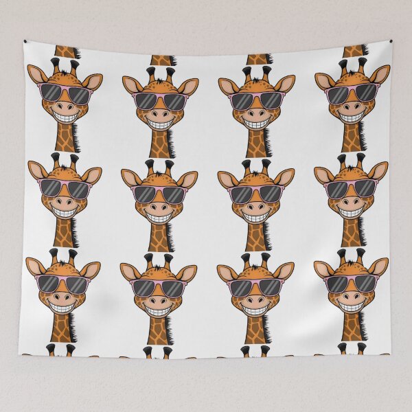 Item preview, Smiling Giraffe with Sunglasses - Giraffe - orange designed and sold by Pastel-Pulse.