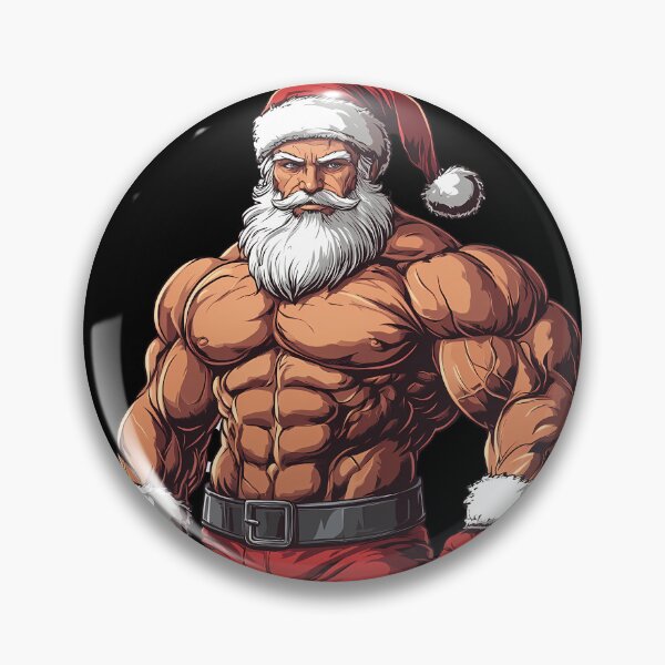 Item preview, Muscular Santa Claus Design - Strong and Festive Christmas Art designed and sold by meshhead.