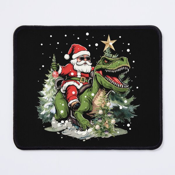 Item preview, Santa Claus Riding Dinosaur T rex Kids Boys Men Christmas designed and sold by ZANNIX.