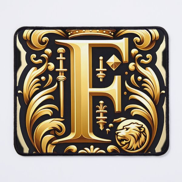Item preview, a regal and ornate crest featuring a prominent letter "F" designed and sold by ShihawyAhmad.