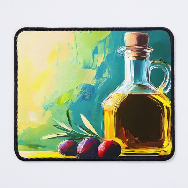 Item preview, Olive Oil Elegance - A Trio of Olives and Fresh Leaves in Vibrant Harmony Generative AI designed and sold by OlfactoART Studio.