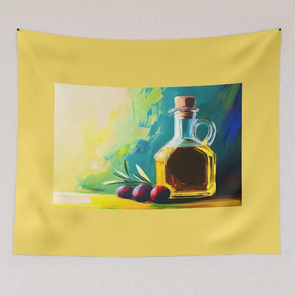 Item preview, Olive Oil Elegance - A Trio of Olives and Fresh Leaves in Vibrant Harmony Generative AI designed and sold by OlfactoART Studio.