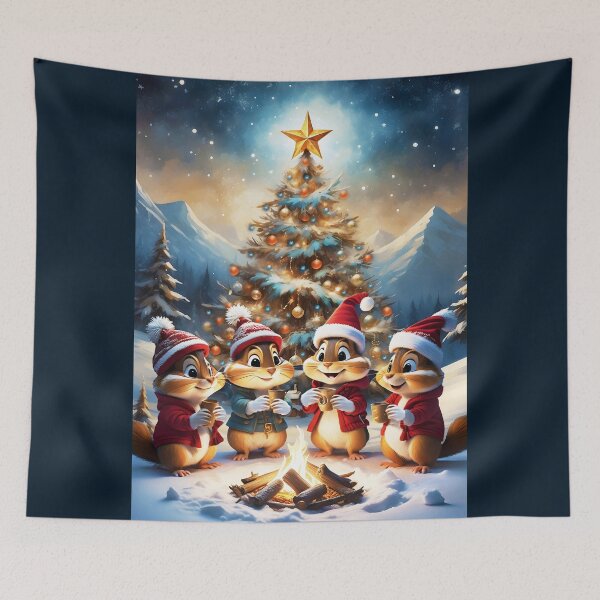 Item preview, CHRISTMAS CRITTERS STAYING WARM AND SHARING HOT COCOA designed and sold by Tammera.