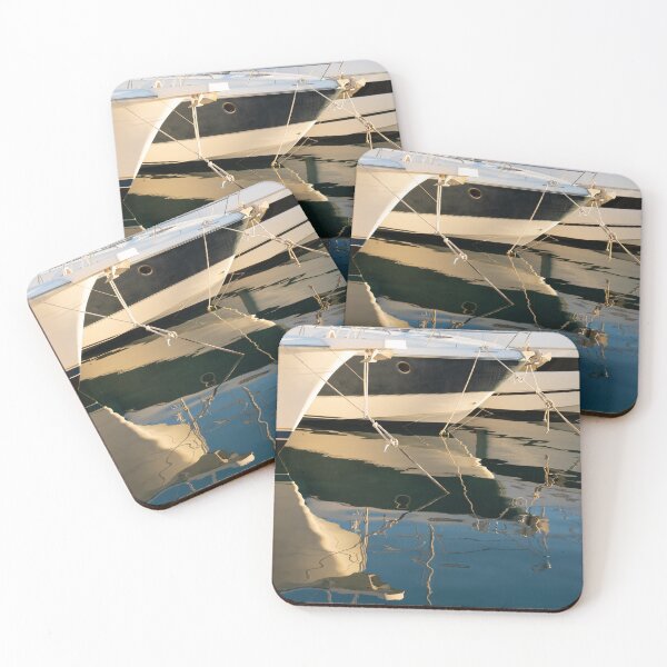 Item preview, Boats and their reflection in the evening light designed and sold by Adriana Mueller.