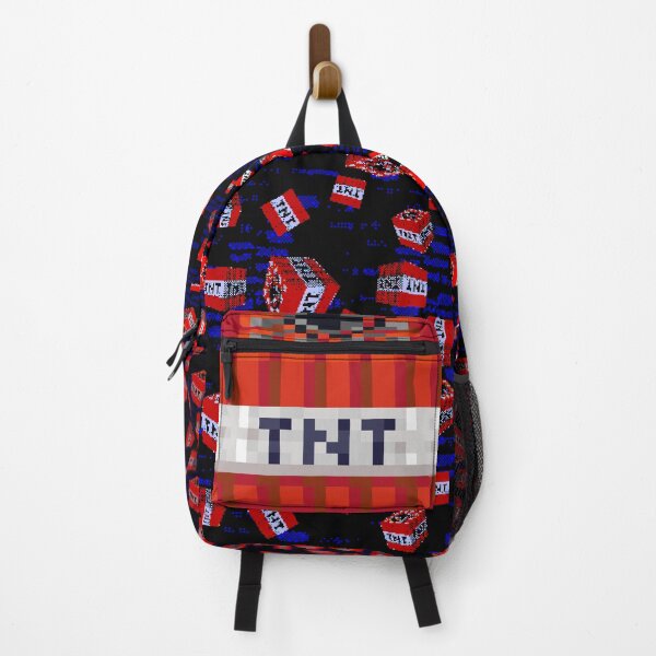 Item preview, Minecraft TNT pattern backpack designed and sold by TrippyTooni.