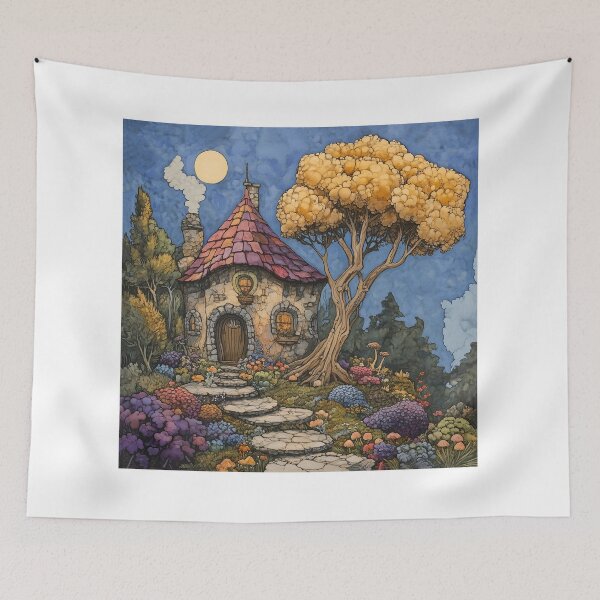 Item preview, fairy house and tree, designed and sold by GalynaLB.