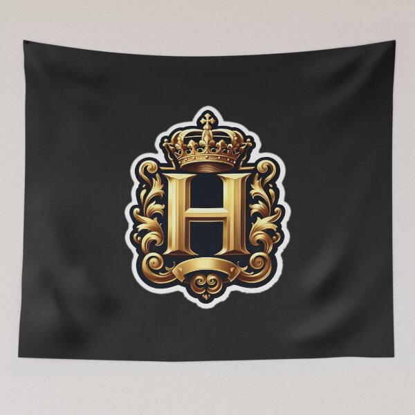 Item preview, a regal and ornate crest featuring a prominent letter "H" designed and sold by ShihawyAhmad.