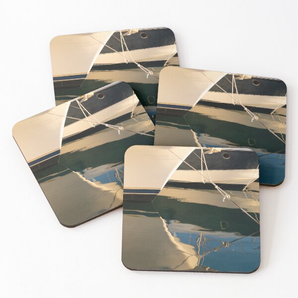 Item preview, Details of boats and their reflections in the water designed and sold by Adriana Mueller.