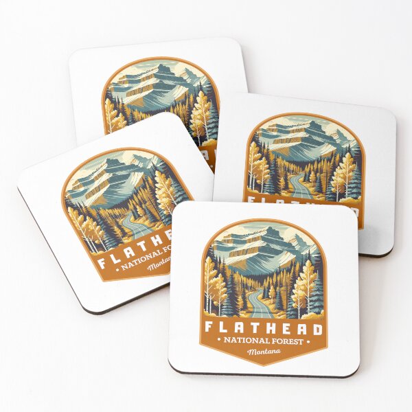 Item preview, Retro Flathead National Forest Montana Art Travel designed and sold by MaateoDesign.