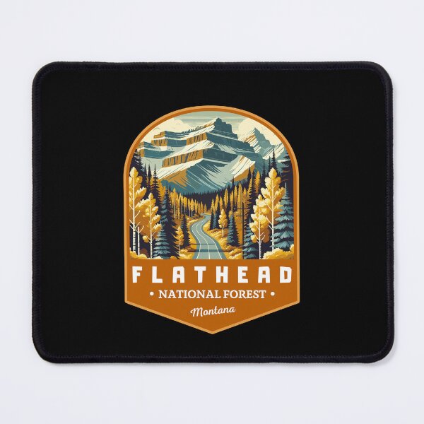 Item preview, Retro Flathead National Forest Montana Art Travel designed and sold by MaateoDesign.