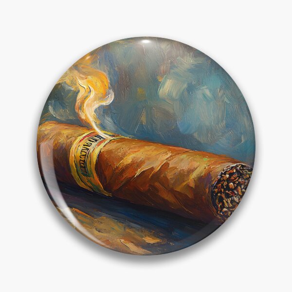 Item preview, Abstract Cigar with Swirling Smoke - Dynamic Blues and Greens with Bold Energy designed and sold by OlfactoART Studio.