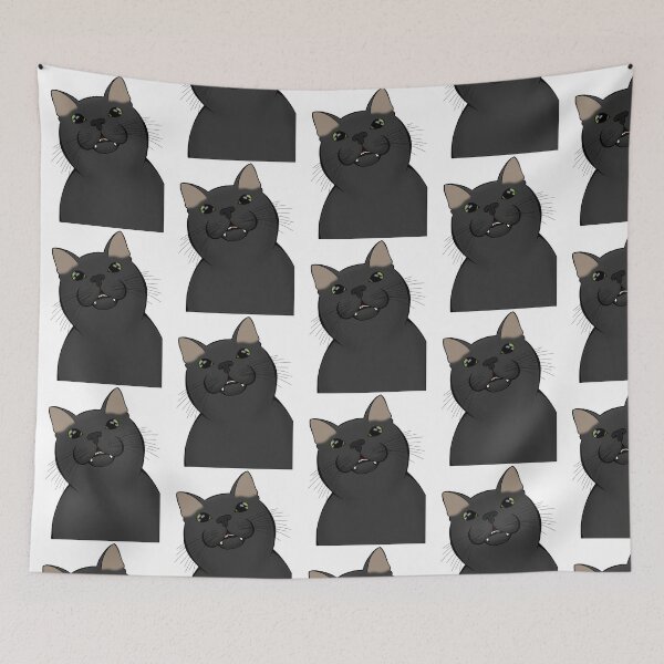 Item preview, Goofy black cat designed and sold by ashstash.