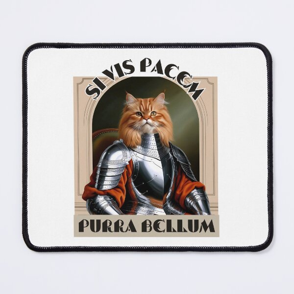 Item preview, Si vis pacem purra bellum. Armoured cat knight. designed and sold by W-McSapa.