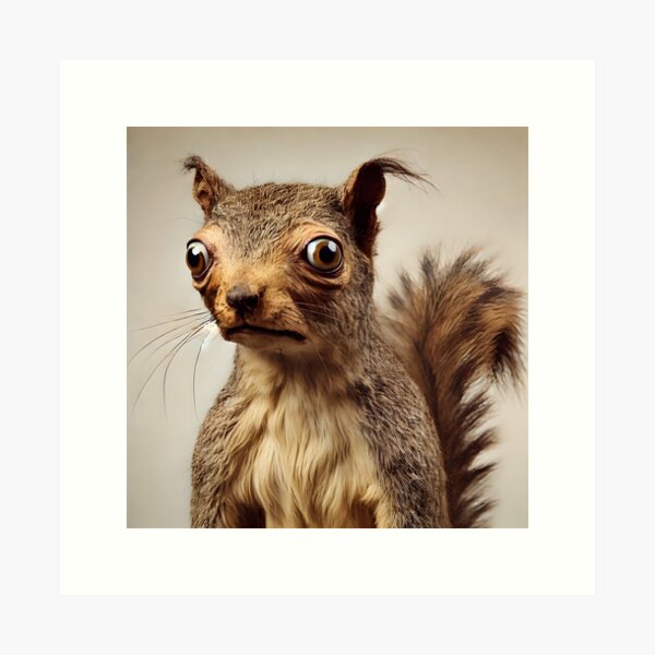 Item preview, The Disheartened Squirrel designed and sold by ArtPrintsUSA.