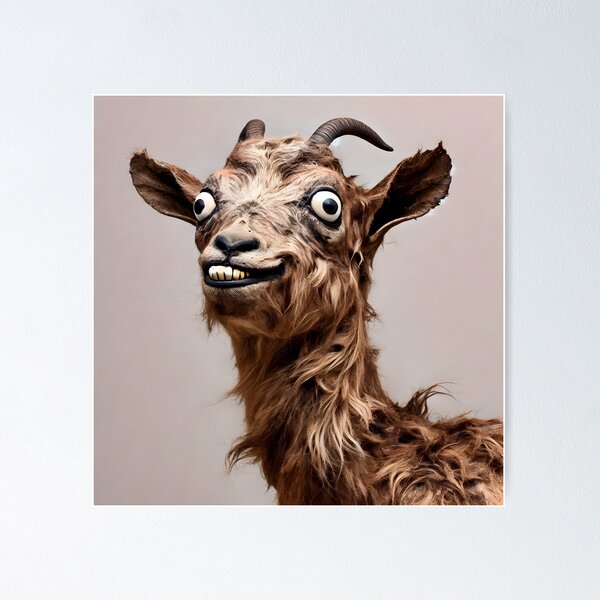 Item preview, The Grinning Goat designed and sold by ArtPrintsUSA.