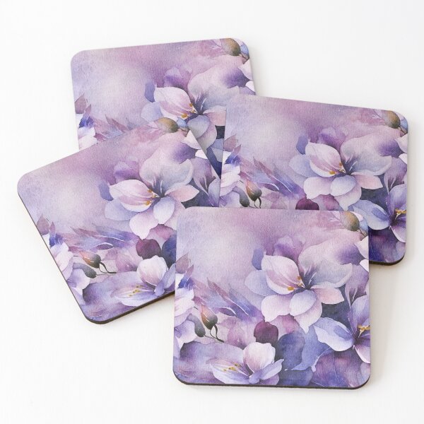 Item preview, Purple and White Flowers designed and sold by Ravenbluff.