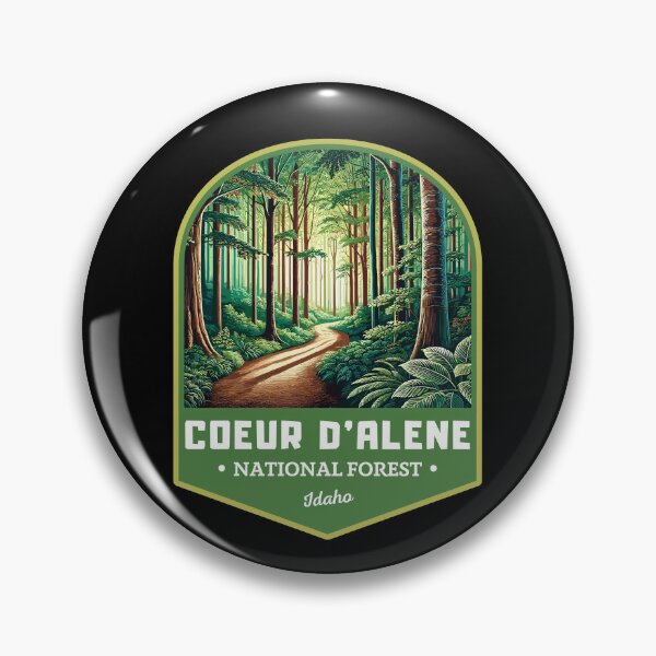 Item preview, Retro Coeur d'Alene National Forest Idaho Art Travel designed and sold by MaateoDesign.