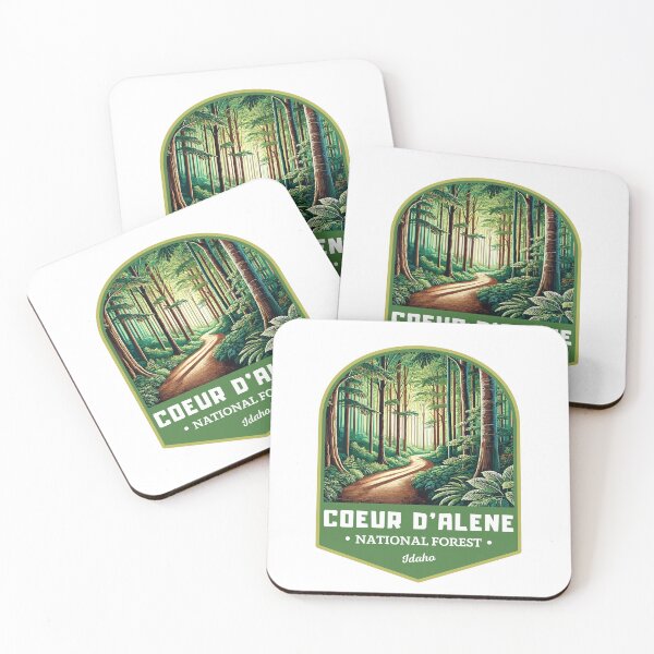 Item preview, Retro Coeur d'Alene National Forest Idaho Art Travel designed and sold by MaateoDesign.