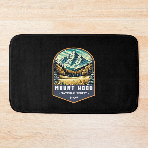 Item preview, Retro Mount Hood National Forest Oregon Art Travel Landscape designed and sold by MaateoDesign.
