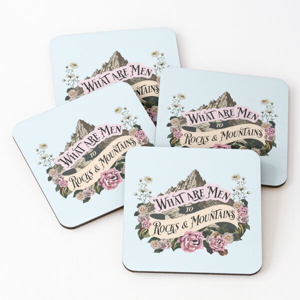 Item preview, What are men to rocks and mountains. Quote from Jane Austen's Pride and Prejudice designed and sold by Bookisha.