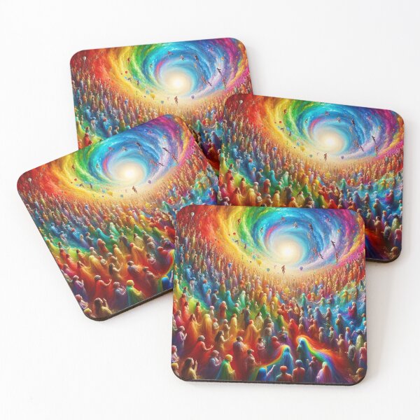Item preview, Aurora of Unity: Neon Ascension, spiritual, higher consciousness, cosmic designed and sold by Rhonda  Brown.