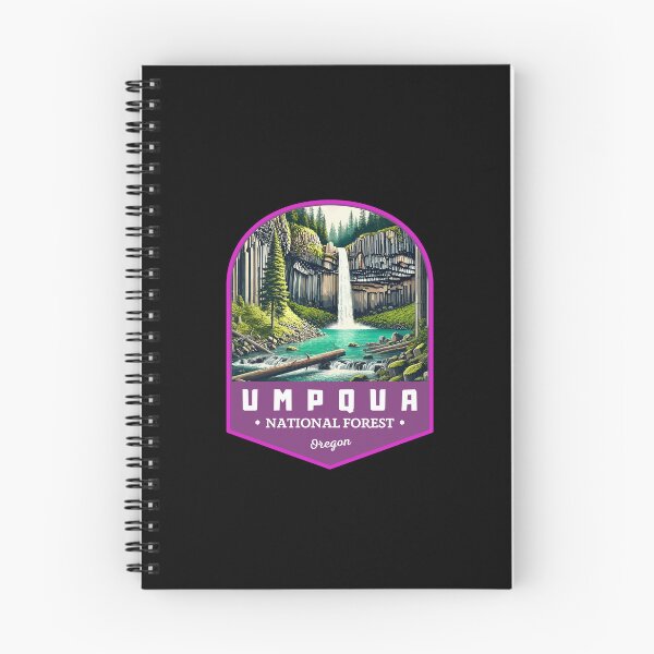 Item preview, Retro Umpqua National Forest Oregon Art Travel Landscape designed and sold by MaateoDesign.