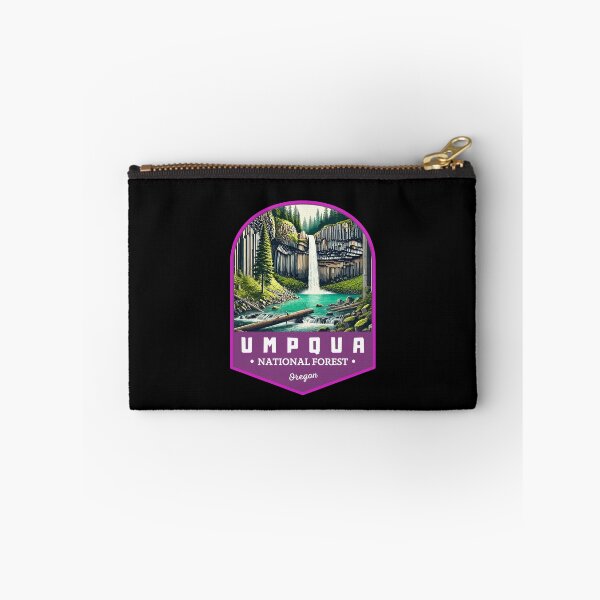 Item preview, Retro Umpqua National Forest Oregon Art Travel Landscape designed and sold by MaateoDesign.