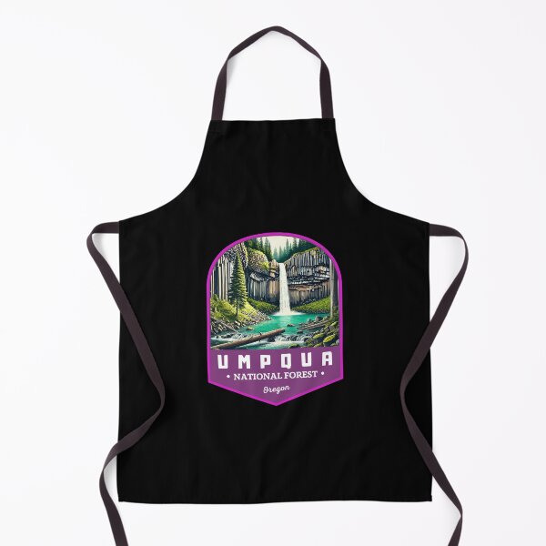 Item preview, Retro Umpqua National Forest Oregon Art Travel Landscape designed and sold by MaateoDesign.