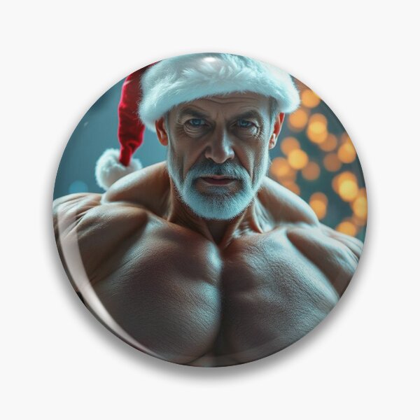 Item preview, Strong Man with Christmas Hat designed and sold by muscledaddies.