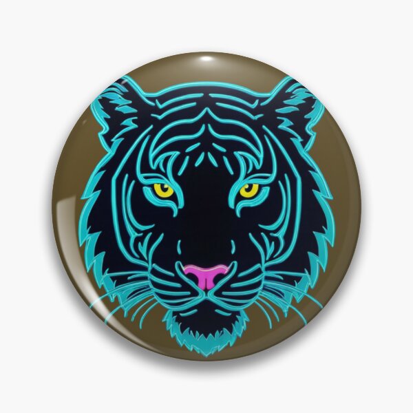 Item preview, Blue Neon Tiger Design designed and sold by ApexDigiBits.